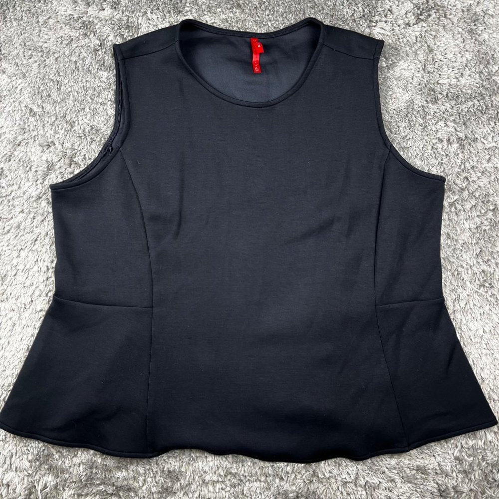 Spanx Shirt Woman Extra Large XL Black Sleeveless Airluxe Sculpt Shapewear Top